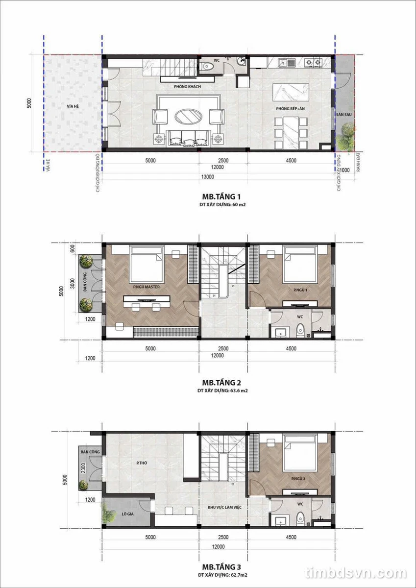 Bán nhà phố 3 tầng 3PN 135-200m2 chỉ 200 triệu Bình Dương - Ảnh thu nhỏ 2
