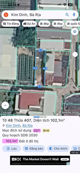 Bán lô đất Kim Định Bà Rịa 60m² 1,65 tỷ - Ảnh 1