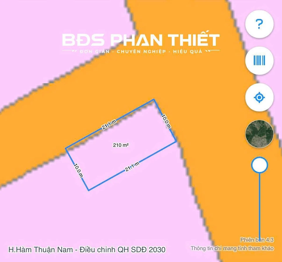 Bán đất thổ cư 210m² 2 mặt tiền tại Mương Mán, Phan Thiết - Ảnh thu nhỏ 2