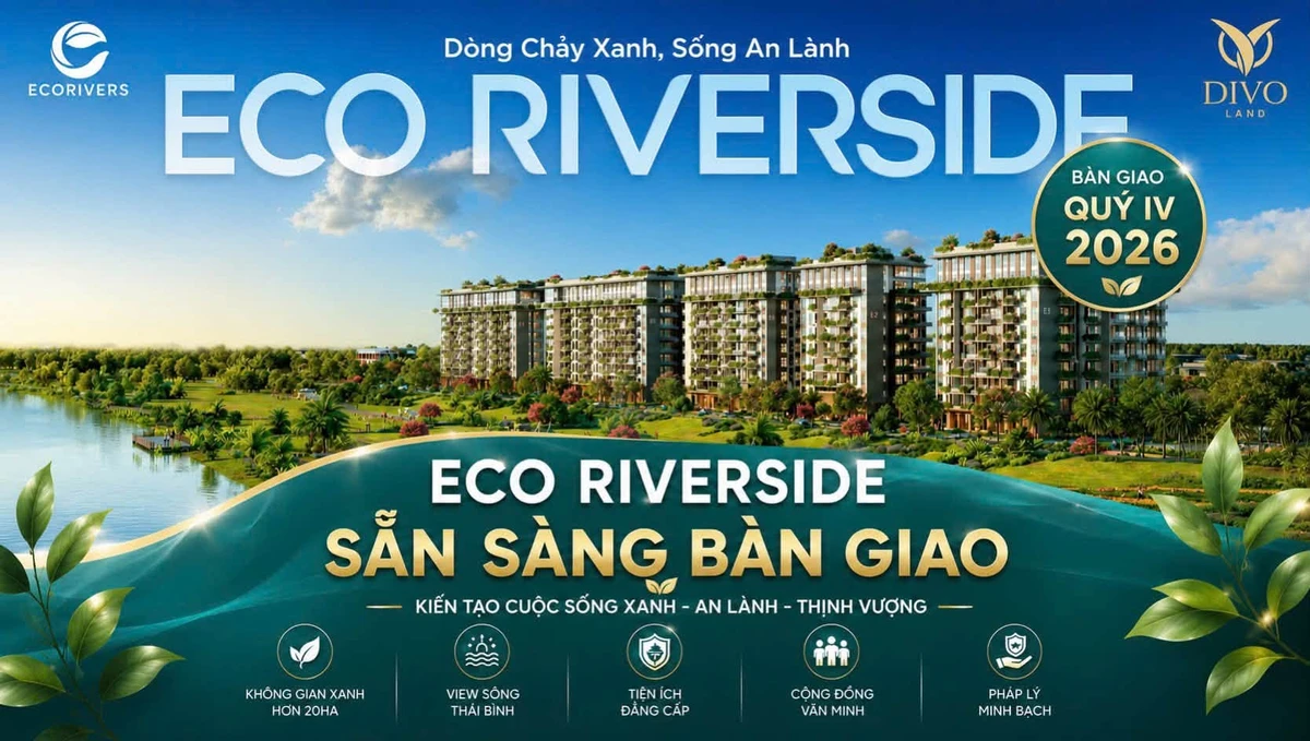Bán căn hộ 2PN 75,3m² view sông Thái Bình Ecopark 3,38 tỷ - Ảnh thu nhỏ 3