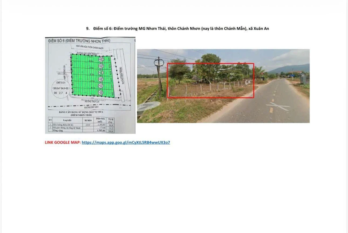 Bán lô đất 227m2 mặt đường nhựa thôn Nhơn Thái, Cát Nhơn giá 595 triệu - Ảnh 1