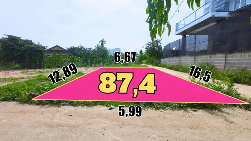 Bán lô góc đất Phú An Nam 2, Nha Trang 87,4m² - 1 tỷ 550