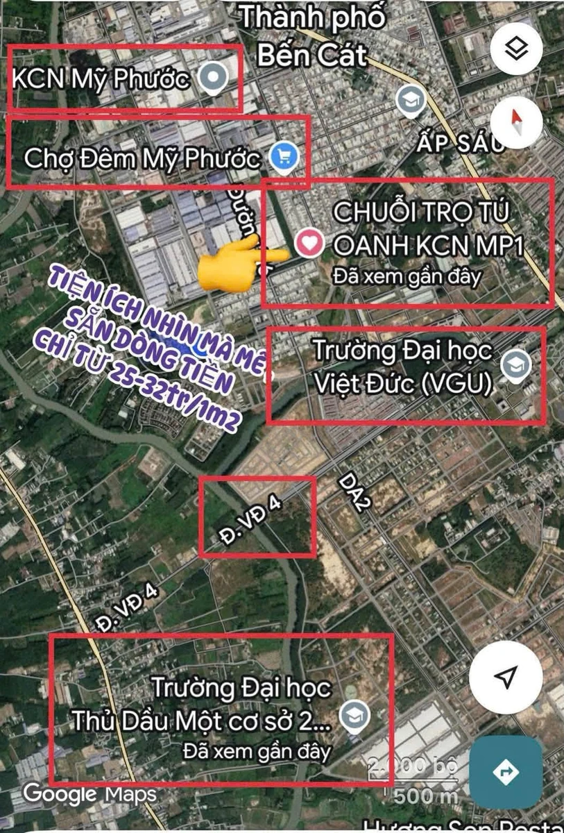 Bán dãy nhà mặt tiền kinh doanh & trọ KCN Mỹ Phước 1 Bến Cát - Ảnh thu nhỏ 3