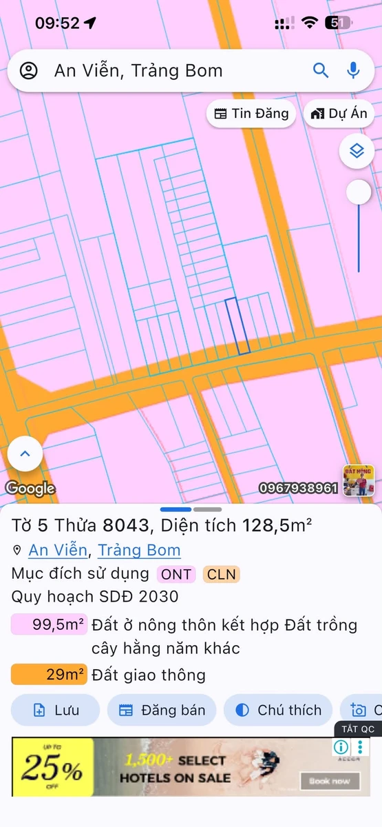 Bán đất 100m² mặt tiền Ấp 4 An Viễn Đà Nẵng 1.1 tỷ - Ảnh 1