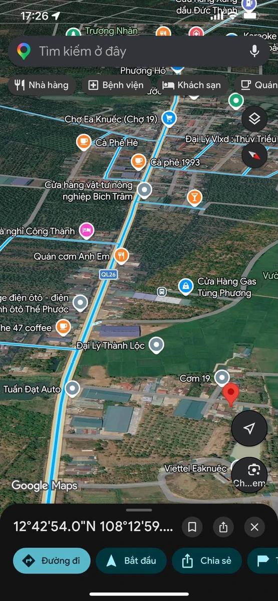 Bán đất chính chủ 10x25m thổ cư 80m2, sổ hồng riêng tại xã Ea Knuếc, Krông Pắc, Đắk Lắk - Ảnh 1