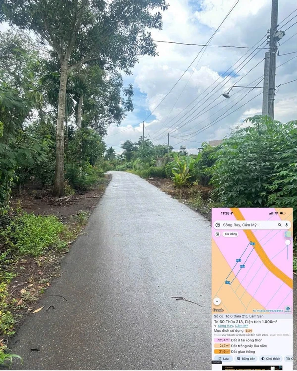 Bán đất 1000 m² Cẩm Mỹ Đồng Nai giá 6 tỷ sổ hồng