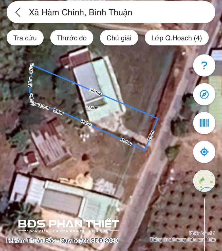 Bán đất mặt tiền Hàm Chính 284m² Phan Thiết - Ảnh 1
