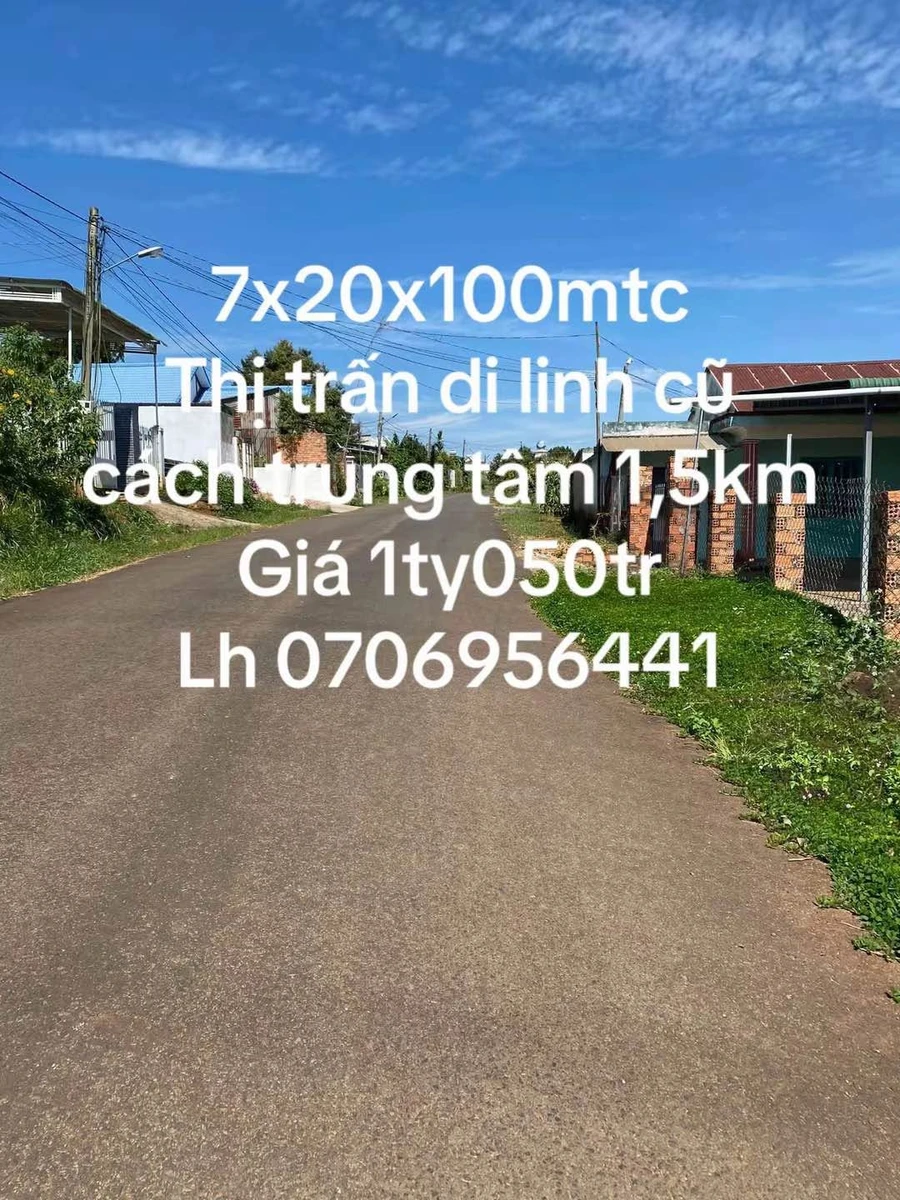 Bán đất thị trấn Di Linh 1400m² giá 1,05 tỷ - Ảnh 1