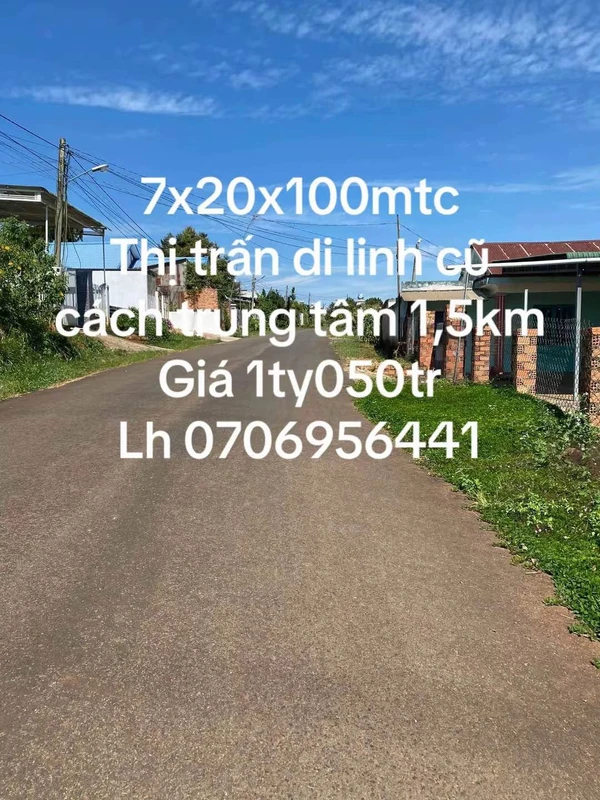 Bán đất thị trấn Di Linh 1400m² giá 1,05 tỷ