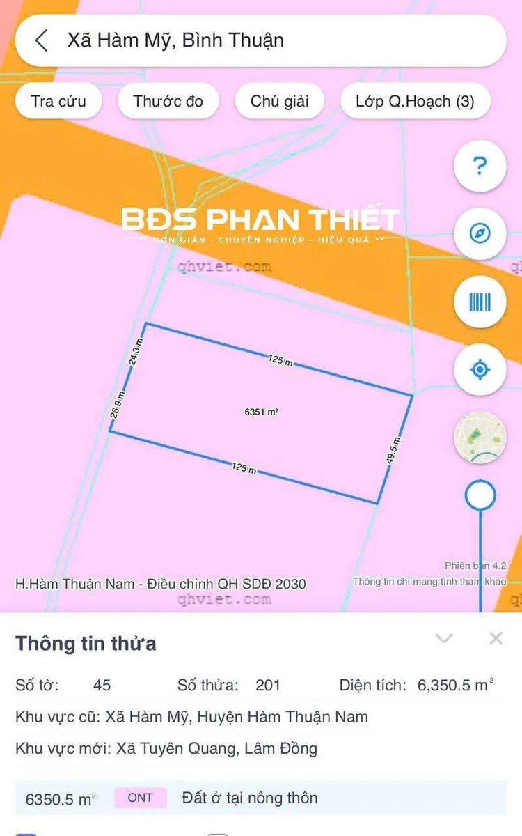Bán đất 9.550,5 m² Hàm Mỹ, Hàm Thuận Nam - 16 tỷ - Ảnh thu nhỏ 4