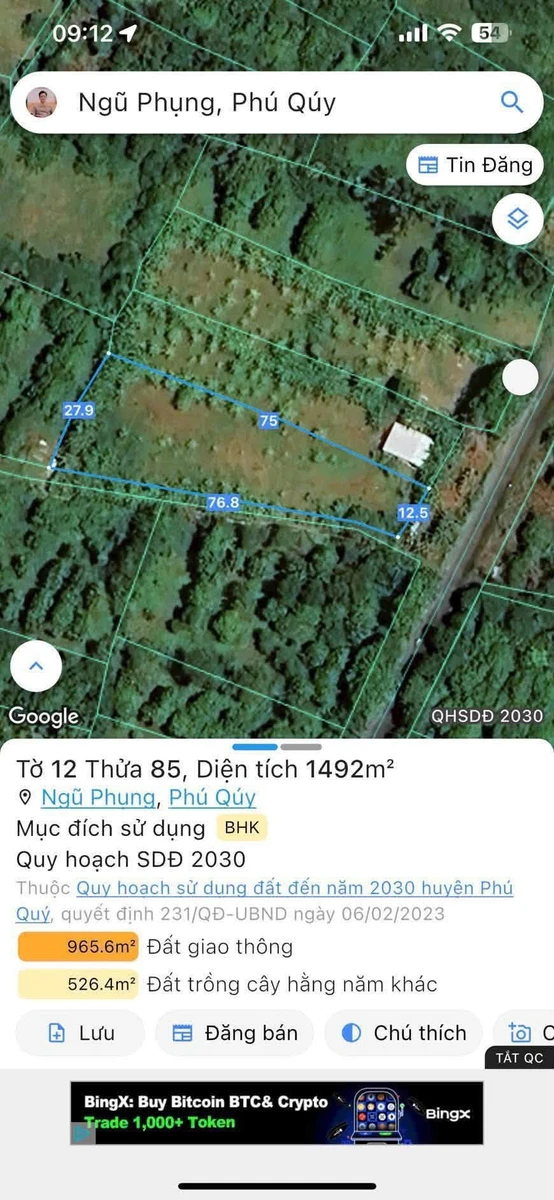 Bán đất Đảo Phú Quý 1492m² mặt tiền Trần Hưng Đạo - Ảnh thu nhỏ 2