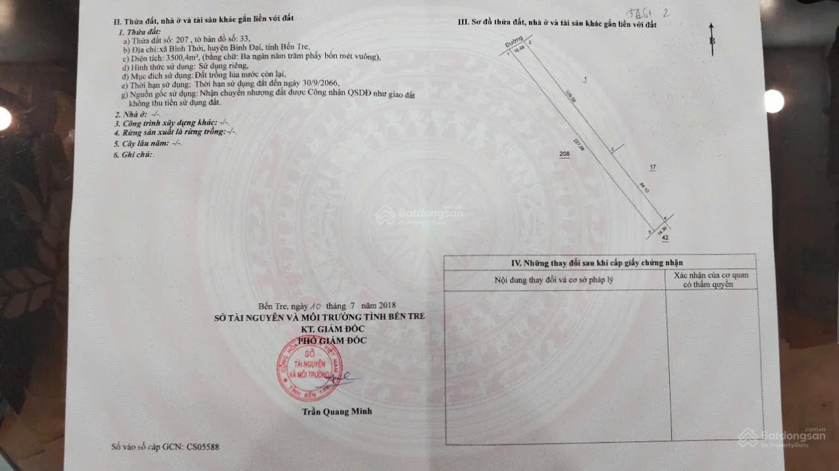Bán 3 thửa đất liền ranh tổng 11.234,3m2 tại Bình Thới, Bình Đại, Bến Tre - Ảnh 1