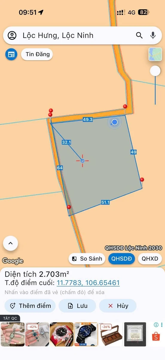 Bán đất 3000m² mặt tiền 60m Lộc Ninh Bình Phước 600 triệu - Ảnh thu nhỏ 3