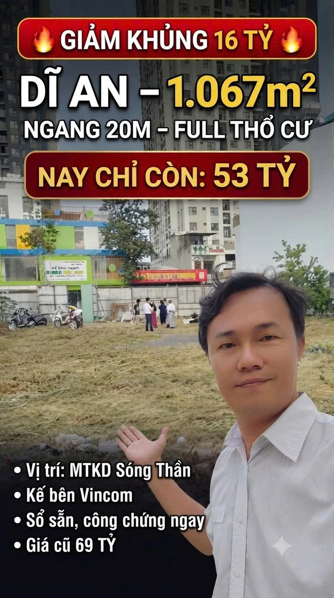 Bán quỹ đất 1.067m² ngang 20m, Dĩ An, 53 tỷ - Ảnh thu nhỏ 3
