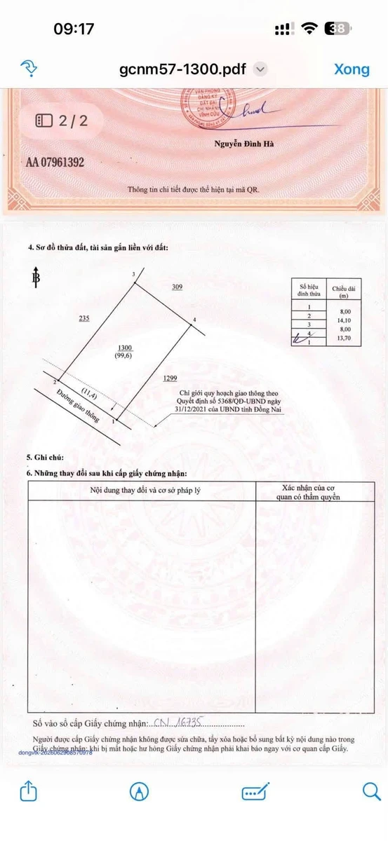 Bán đất 8x14m xây biệt thự Phường Tân Triều 1 tỷ - Ảnh thu nhỏ 3