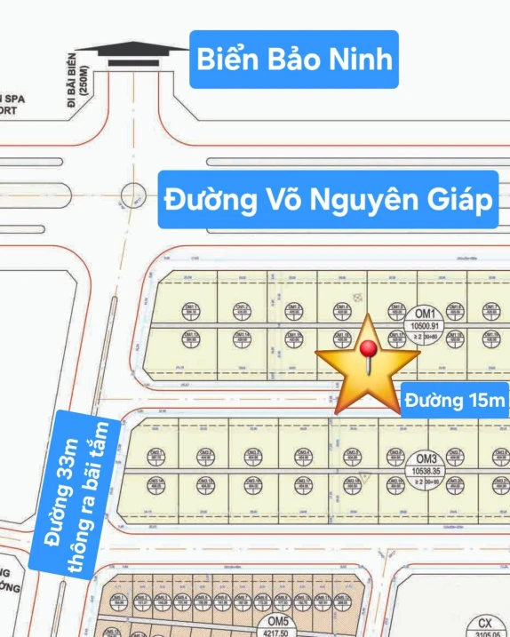 Chính chủ gửi bán cặp lô biệt thự OM1.1x KĐT Sa Động, Bảo Ninh, Đồng Hới, Quảng Bình, (840m2, 23tỷ)