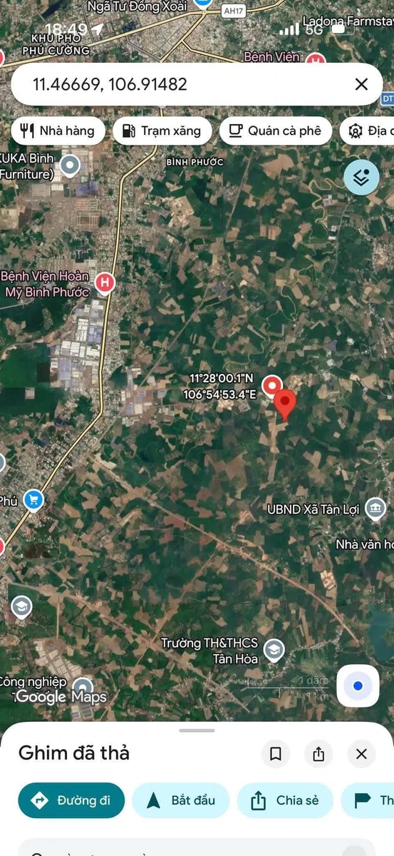 Bán lô đất 2500m² mặt tiền 50m ở Đồng Phú, giá 430 triệu - Ảnh thu nhỏ 2