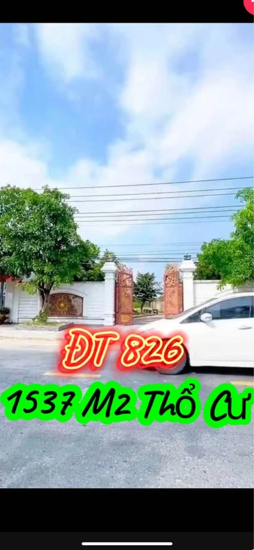 Bán lô đất 1.537m² mặt tiền đường Tỉnh Lộ 826, Cần Đước, Long An