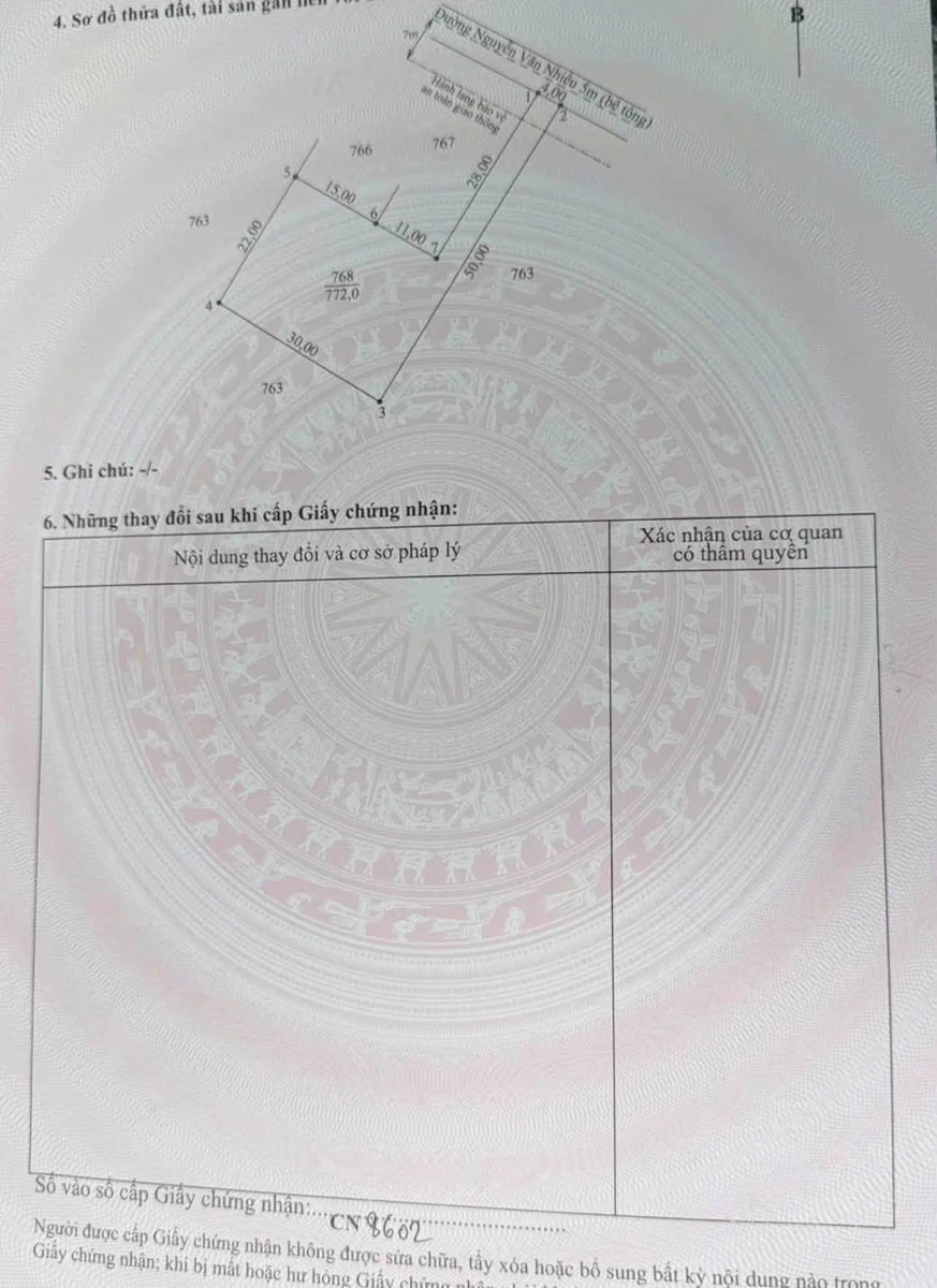 Bán đất mặt tiền Nguyễn Văn Nhiều Tân Trụ 912m2 - Ảnh thu nhỏ 3