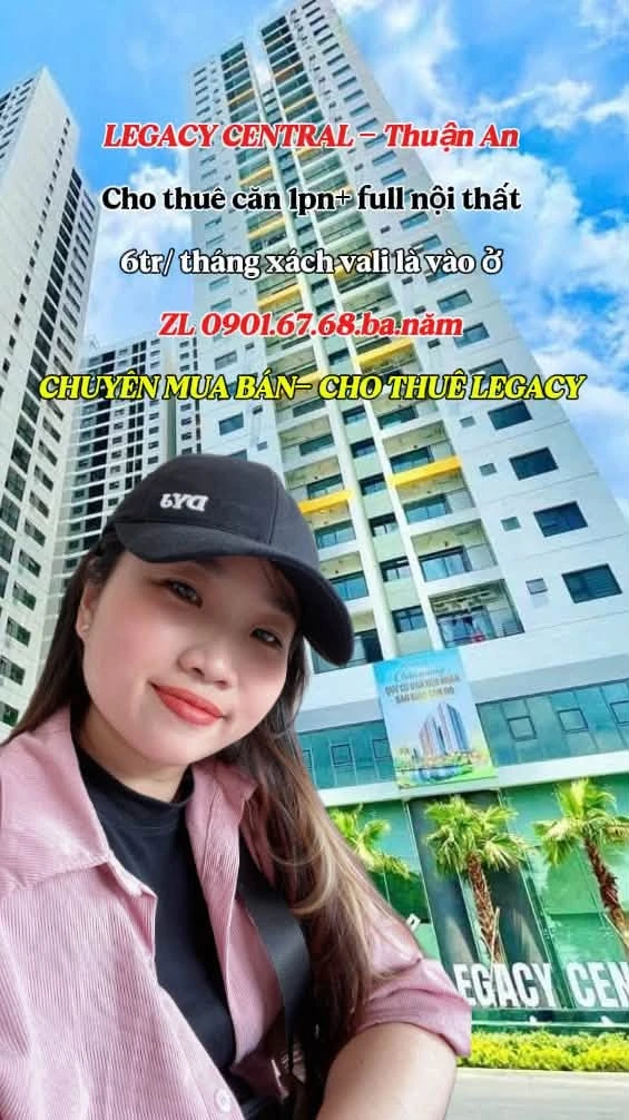Cho thuê căn hộ 1PN+ 42m² Legacy Central, Thuận An, Bình Dương - 6 triệu/tháng - Ảnh thu nhỏ 2