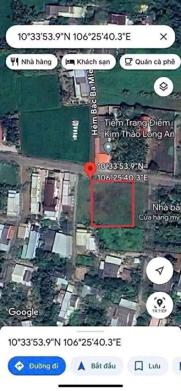 Bán đất 700m² mặt đường Mai Bá Hương, Tân An, Long An