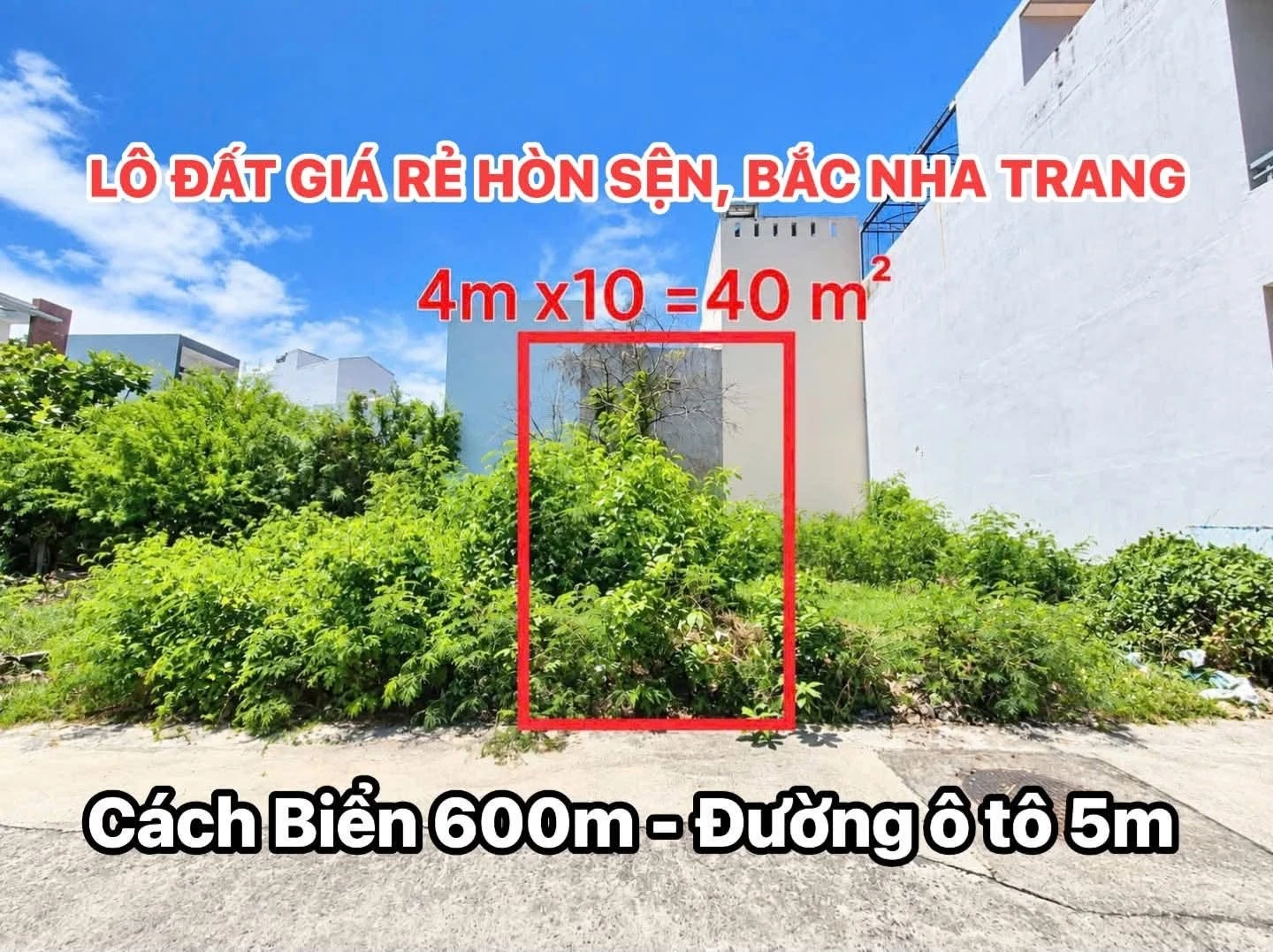 Bán lô đất 40m² Hòn Sện, Vĩnh Hoà, Nha Trang - Ảnh 1