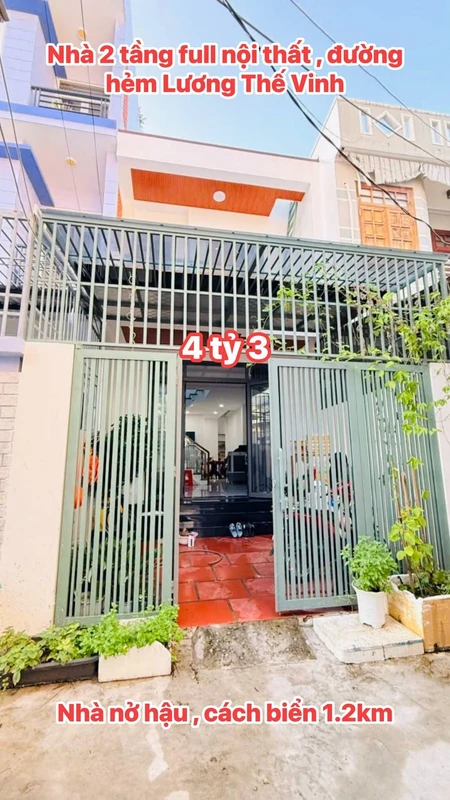 Bán nhà 2 tầng 77.9m² Lương Thế Vinh, Nha Trang, 4.3 tỷ