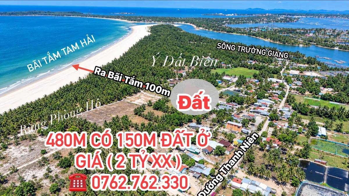 Bán đất biển Tam Hải Đà Nẵng 480m² gần bãi tắm - Ảnh 1