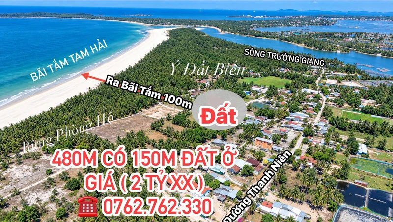 Bán đất biển Tam Hải Đà Nẵng 480m² gần bãi tắm