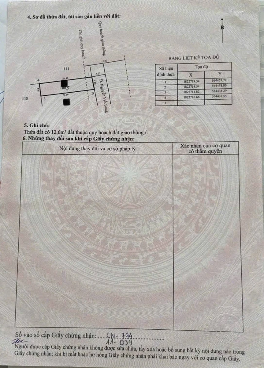 Bán mặt tiền 100m² Nguyễn Viết Song, Huế 2,55 tỷ - Ảnh thu nhỏ 5