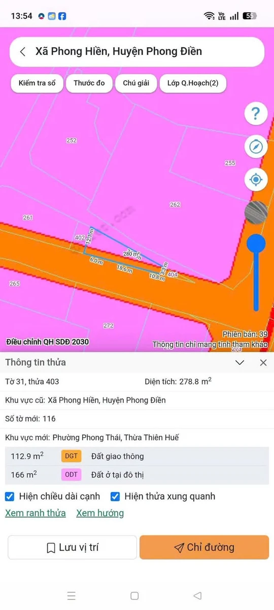 Bán lô đất ở 211m2 sổ hồng riêng gần KCN Phong Điền, Huế giá 59 triệu - Ảnh thu nhỏ 5