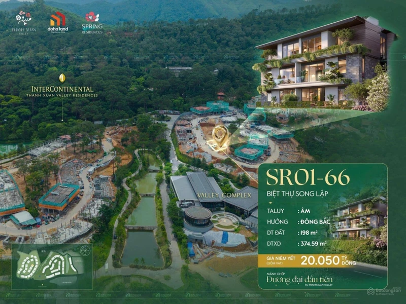Nổi bật hiếm có căn Song Lập Spring đối diện khách sạn Intercon vị trí trung tâm dự án TXV