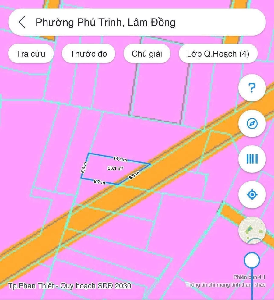 Bán đất thổ cư Nguyễn Minh Phan Thiết 68.6m2, 1.7 tỷ - Ảnh thu nhỏ 4