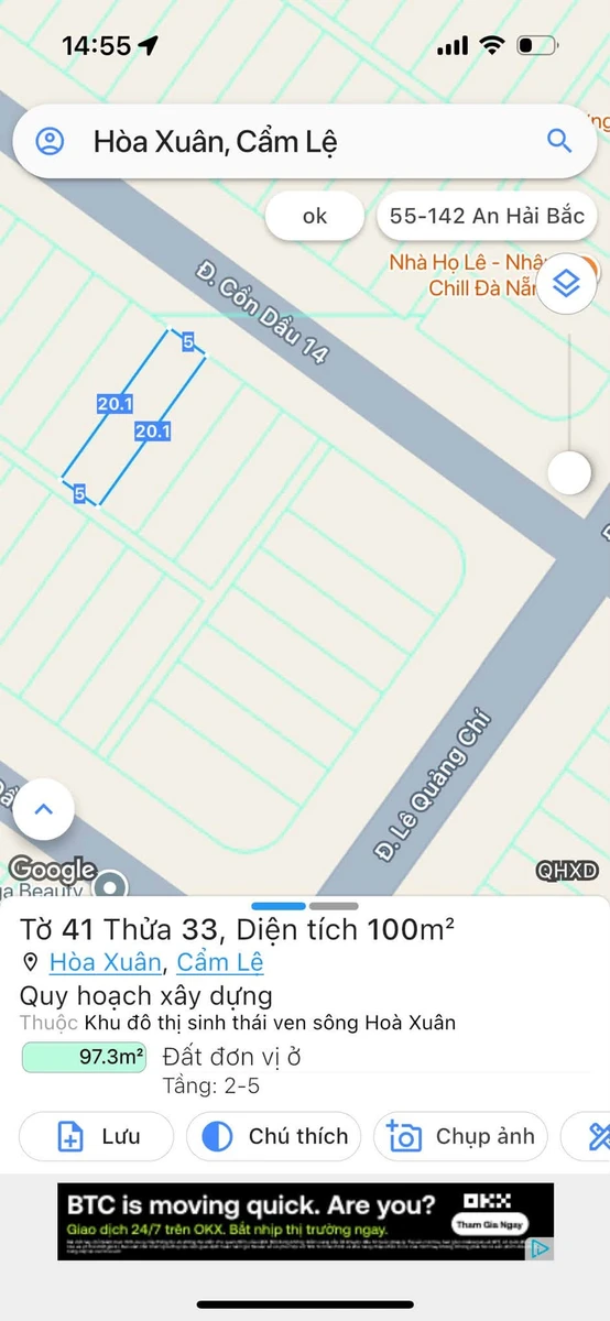Bán đất 100m² Hòa Xuân, Đà Nẵng, 6,8 tỷ - Ảnh 1