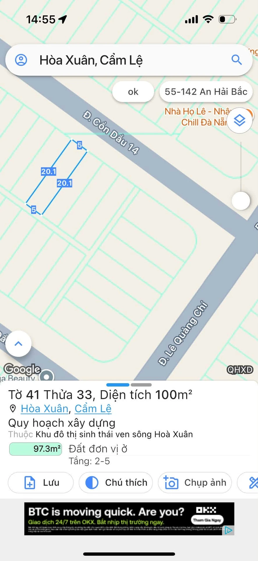 Bán đất 100m² Hòa Xuân, Đà Nẵng, 6,8 tỷ - Ảnh 1