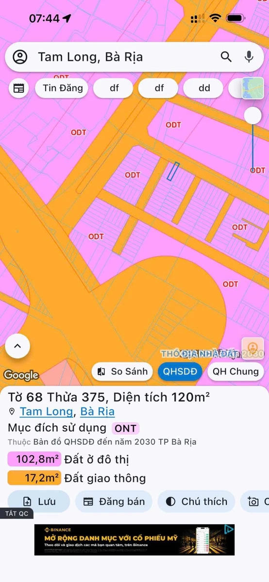 Bán đất Hòa Long 125m² mặt tiền 1 tỷ 500 triệu - Ảnh thu nhỏ 2