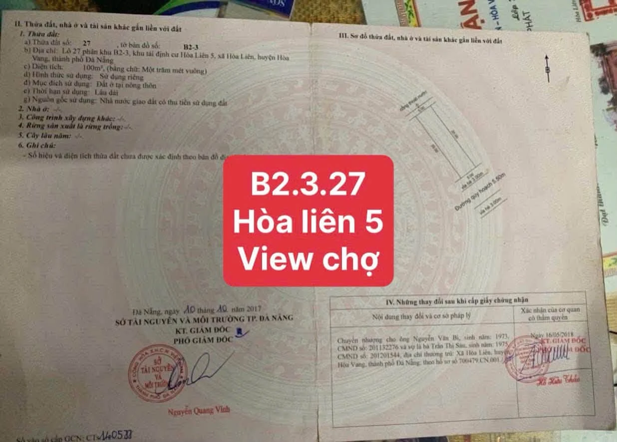 Bán đất TĐC Hoà Liên 5, 100m², 2.3 tỷ, Đà Nẵng - Ảnh 1
