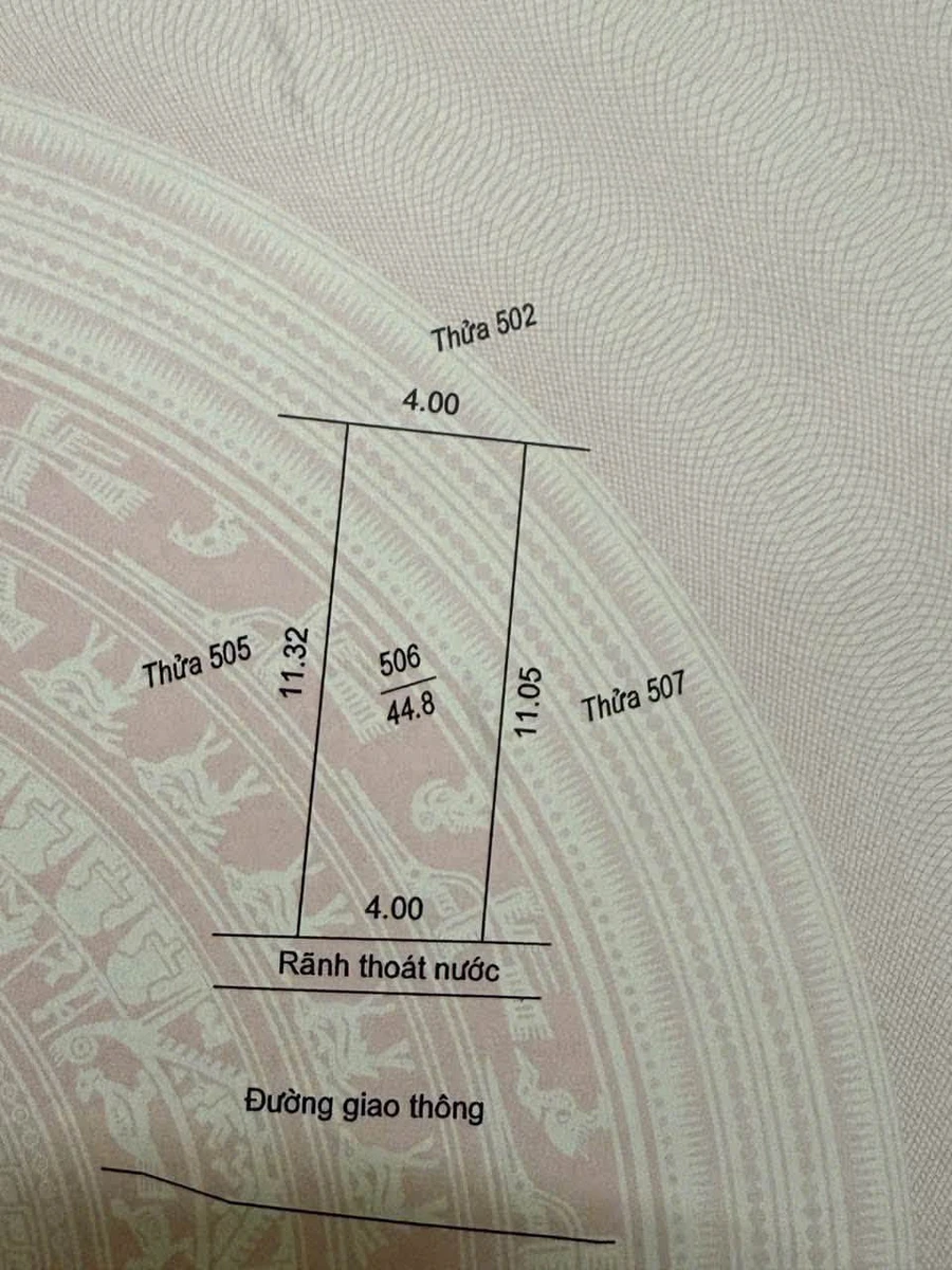 Bán đất 44.8m² mặt tiền 4m gần chợ trường học - Ảnh 1