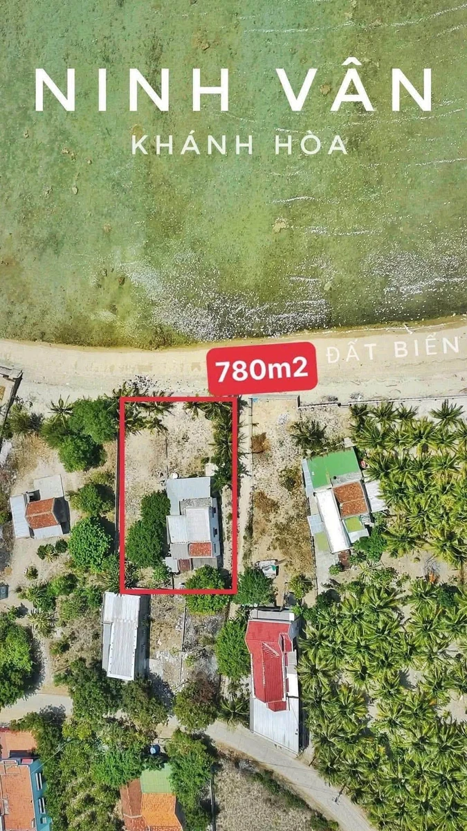 Bán lô đất 780m² mặt biển Ninh Vân, Khánh Hòa - Ảnh 1