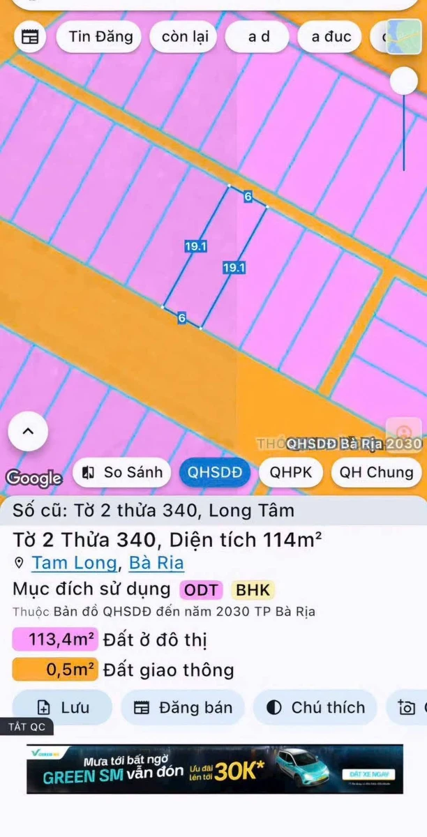 Bán đất mặt tiền Hoàng Xuân Nhị 114m2, phường Long Tâm, TP Bà Rịa, giá 2,8 tỷ - Ảnh thu nhỏ 3