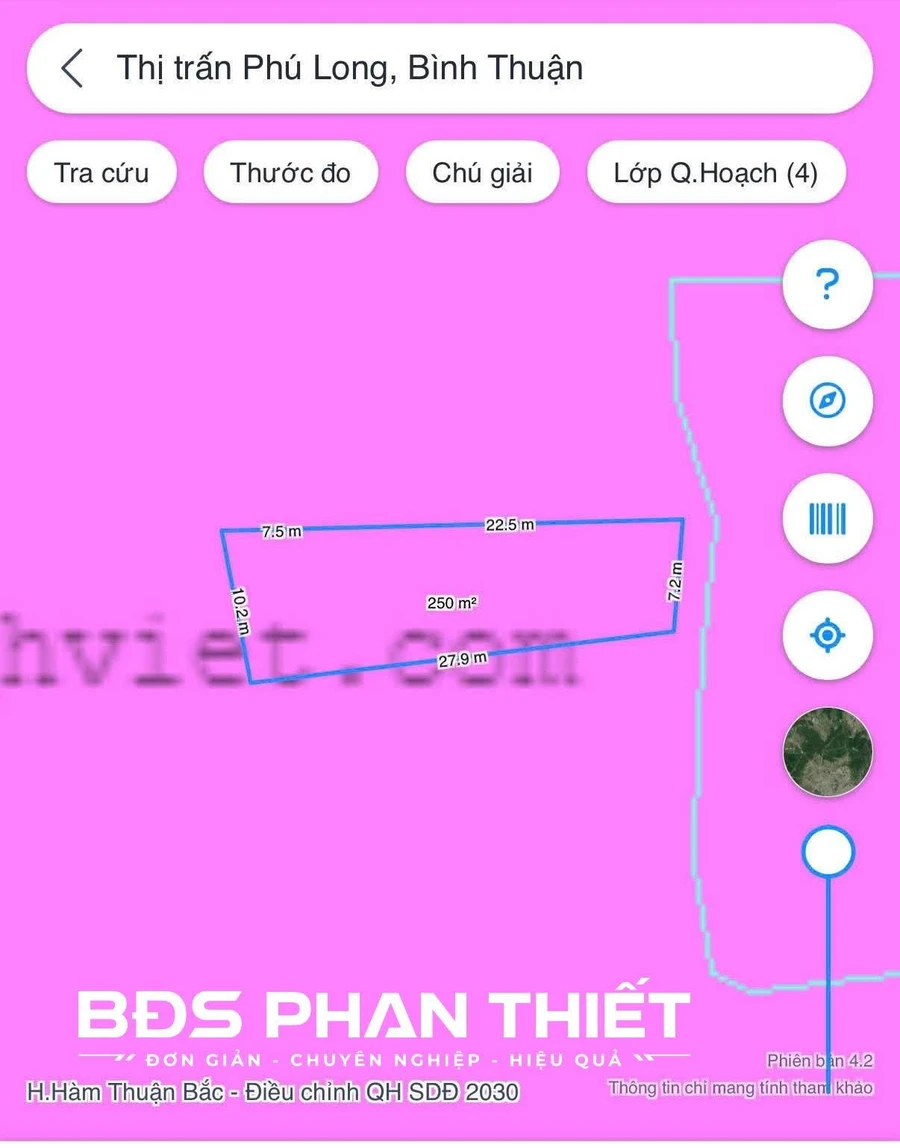 Bán đất mặt tiền 10m Phú Long, Phan Thiết, 246 m², 1 tỷ 400 triệu - Ảnh thu nhỏ 2