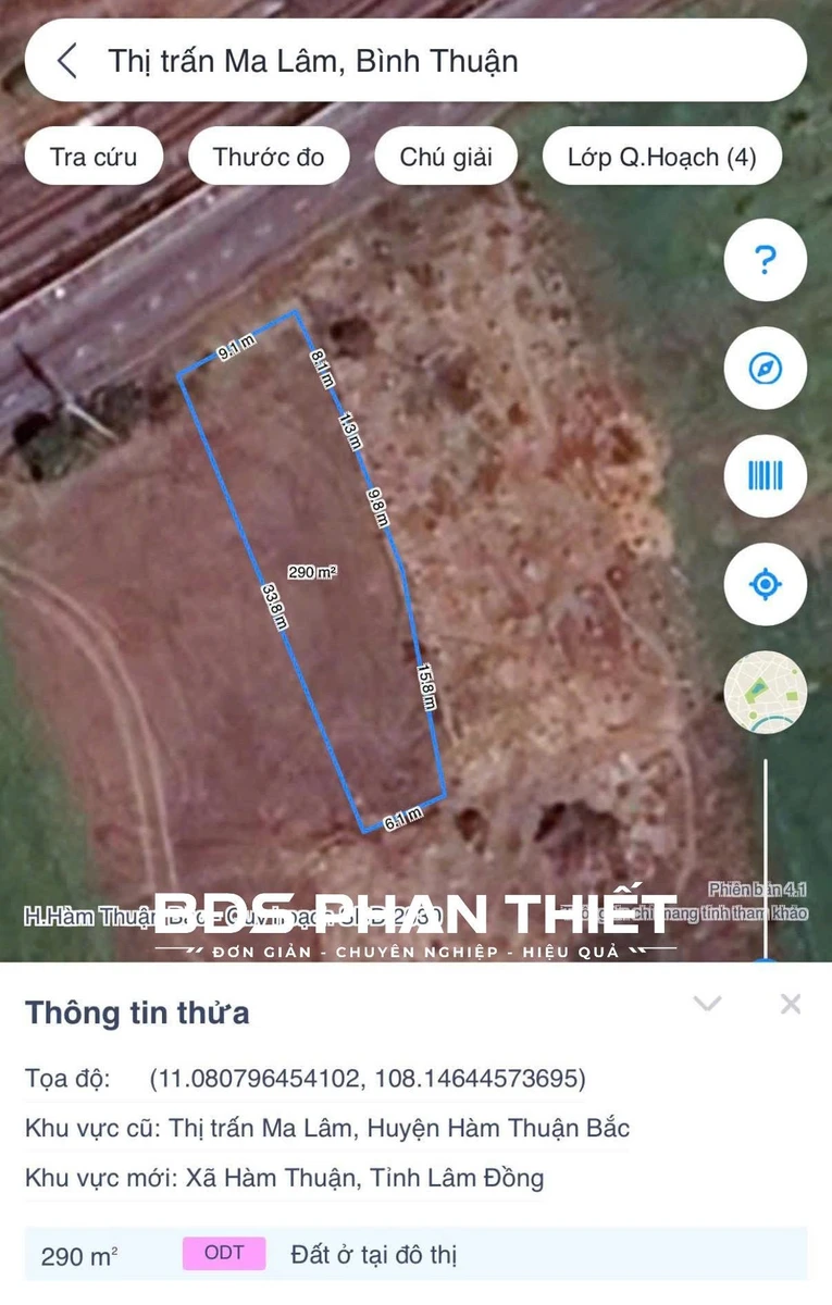 Bán đất mặt tiền Ma Lâm 290,8 m² Phan Thiết 850 triệu - Ảnh thu nhỏ 2