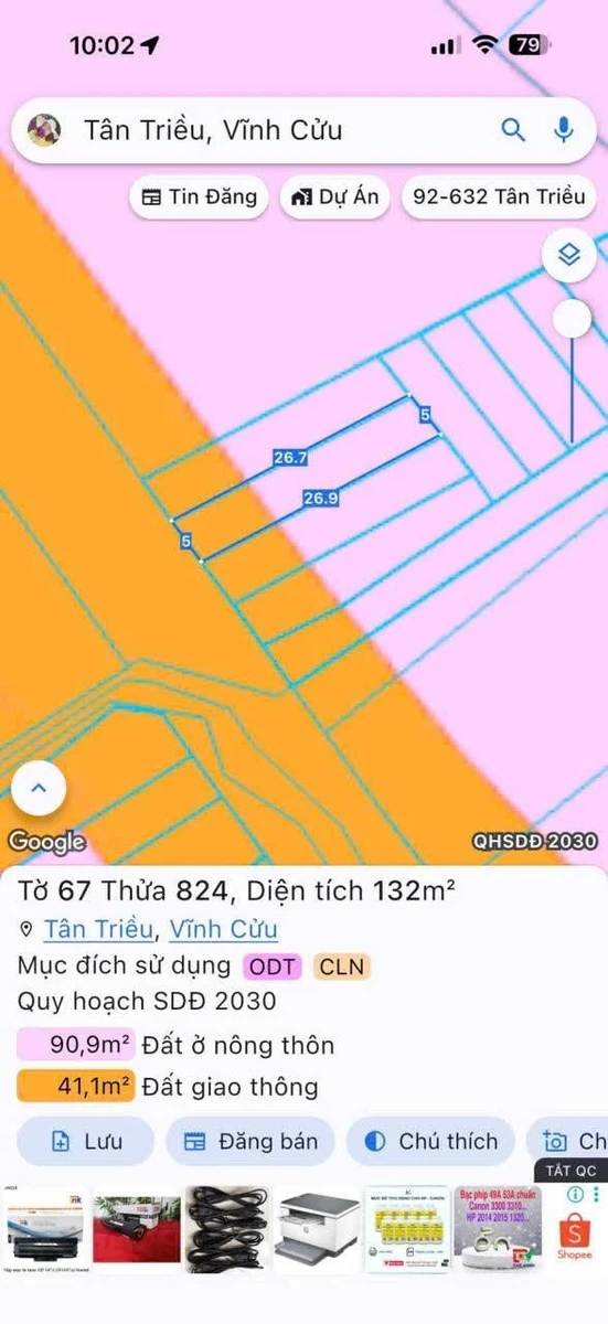 Bán đất sổ riêng mặt tiền Ông Bình, Tân Triều 132m2, 2 tỷ 90 - Ảnh thu nhỏ 5