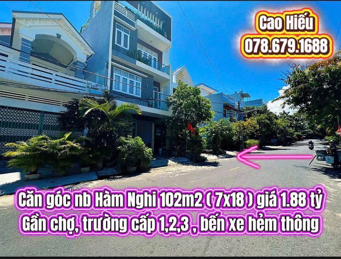 Bán nhà góc 102m2 Hàm Nghi, Phú Yên 1.88 tỷ - Ảnh 1