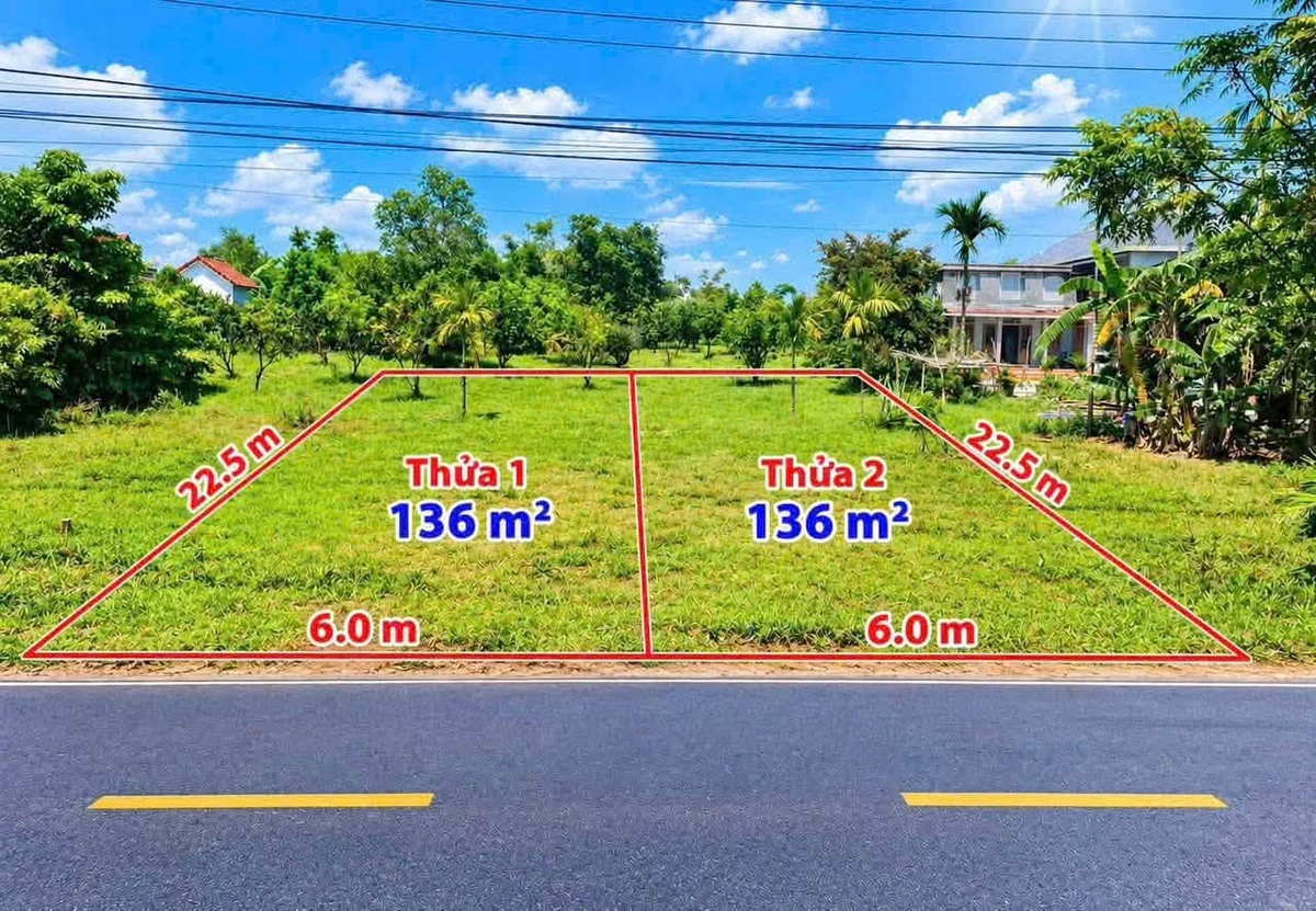 Bán đất 136m² giá 399 triệu, sổ hồng sẵn, gần chợ Phò Trạch, Huế - Ảnh thu nhỏ 3