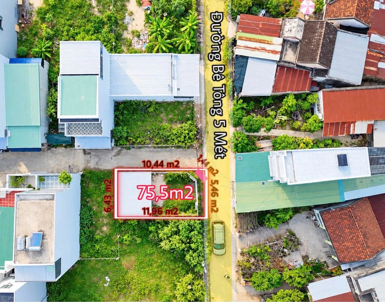 Bán lô góc Diên An 75,5m² full thổ cư 1 tỷ 600 - Ảnh 1