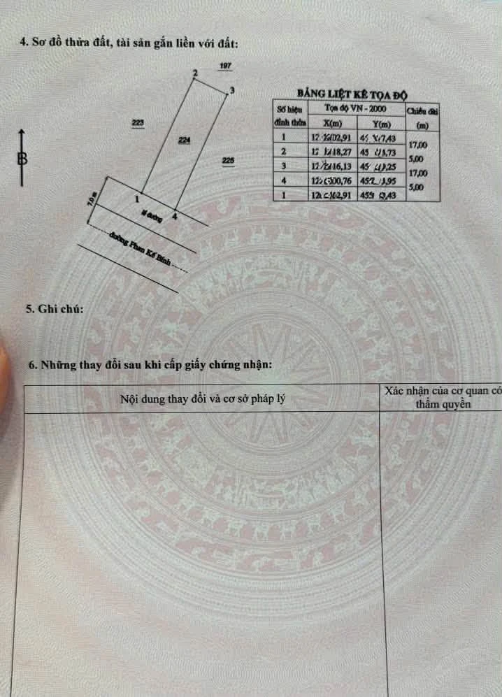 Bán lô đất mặt tiền Phan Kế Bình Phan Thiết 85m2 2 tỷ 650 - Ảnh 1