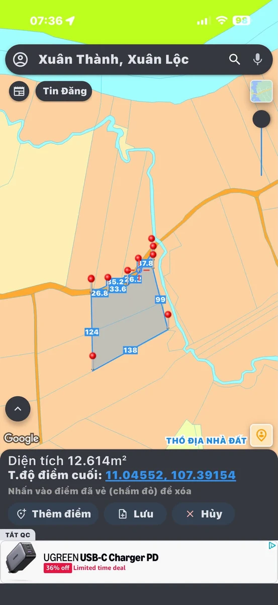 Bán lô đất 12.680 m² Xuân Thành, Đồng Nai, gần sông - Ảnh 1