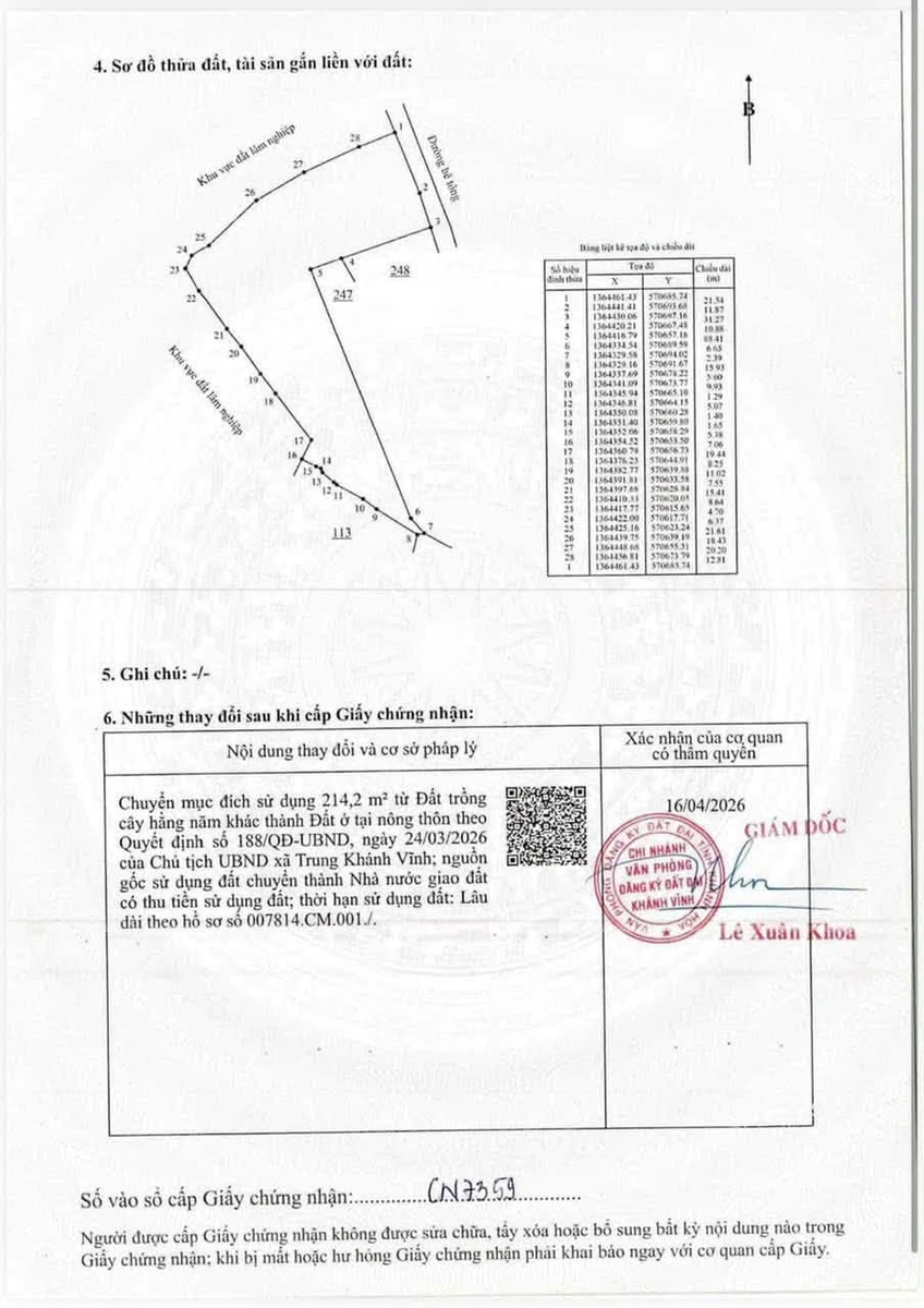 Bán lô đất 4300m2 ngang 33m tại Khánh Trung, Khánh Hòa giá 1,199 tỷ - Ảnh 1