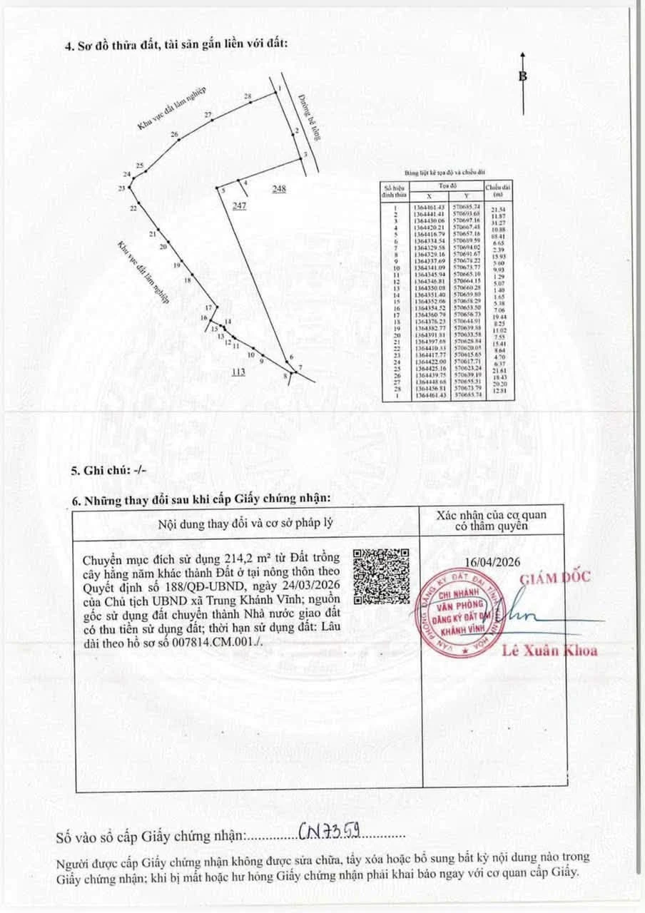 Bán lô đất 4300m2 ngang 33m tại Khánh Trung, Khánh Hòa giá 1,199 tỷ - Ảnh 1